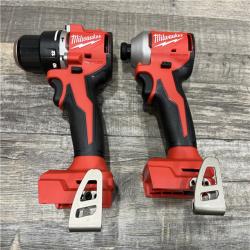 AS-IS Milwaukee 18-Volt Lithium-Ion Brushless Cordless Compact Hammer Drill/Impact Combo Kit