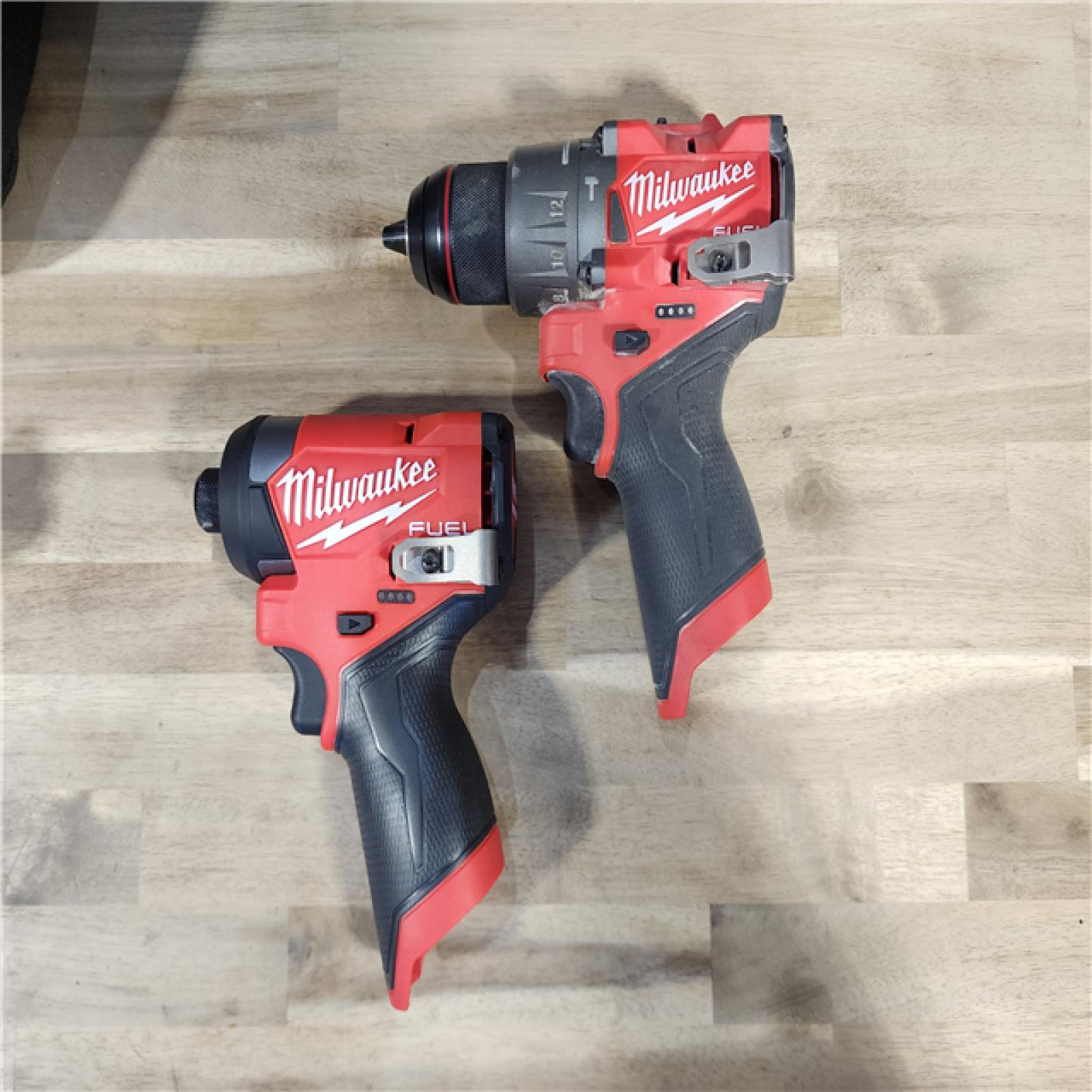 HOUSTON LOCATION - AS-IS Milwaukee 3497-22 12V Brushless Hammer Drill and Impact Driver Combo Kit
