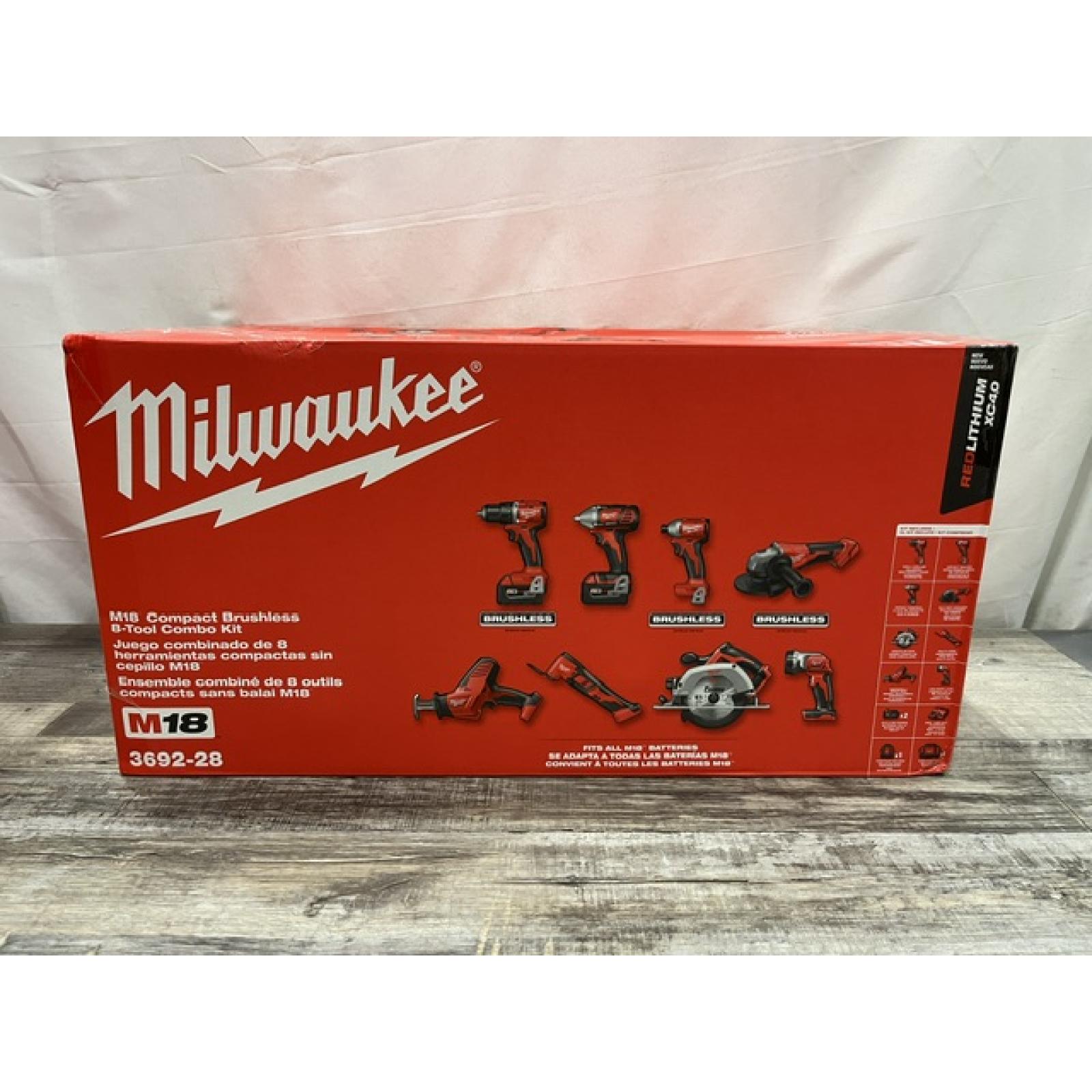 NEW -  Milwaukee 18-Volt Lithium-Ion Cordless (8-Tool) Combo Kit