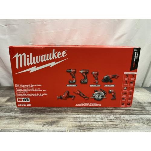 NEW -  Milwaukee 18-Volt Lithium-Ion Cordless (8-Tool) Combo Kit