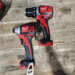 HOUSTON LOCATION - AS-IS Milwaukee 18V Cordless Brushed 2-Tool Drill/Driver and Impact Driver Kit