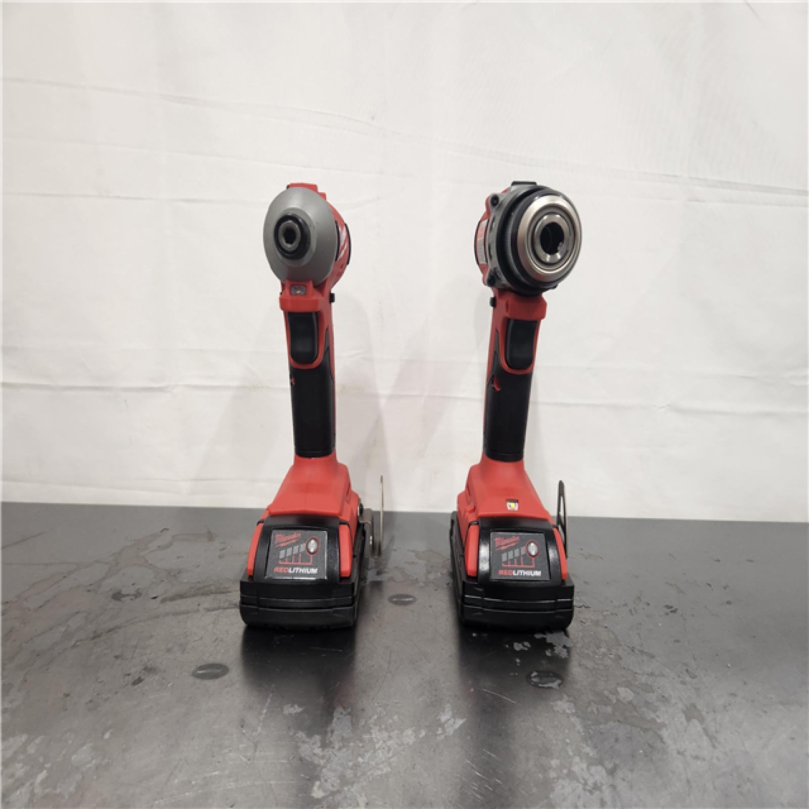 AS-IS- Milwaukee18V Lithium-Ion Brushless Cordless Compact Drill/Impact Combo Kit