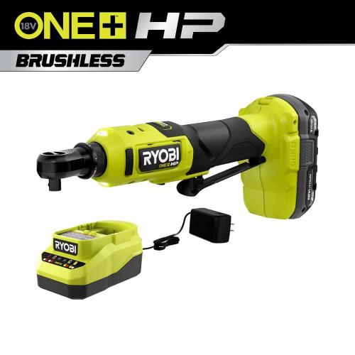 NEW RYOBI ONE+ 18V HP Brushless Cordless 3/8 in. High Speed Ratchet Kit