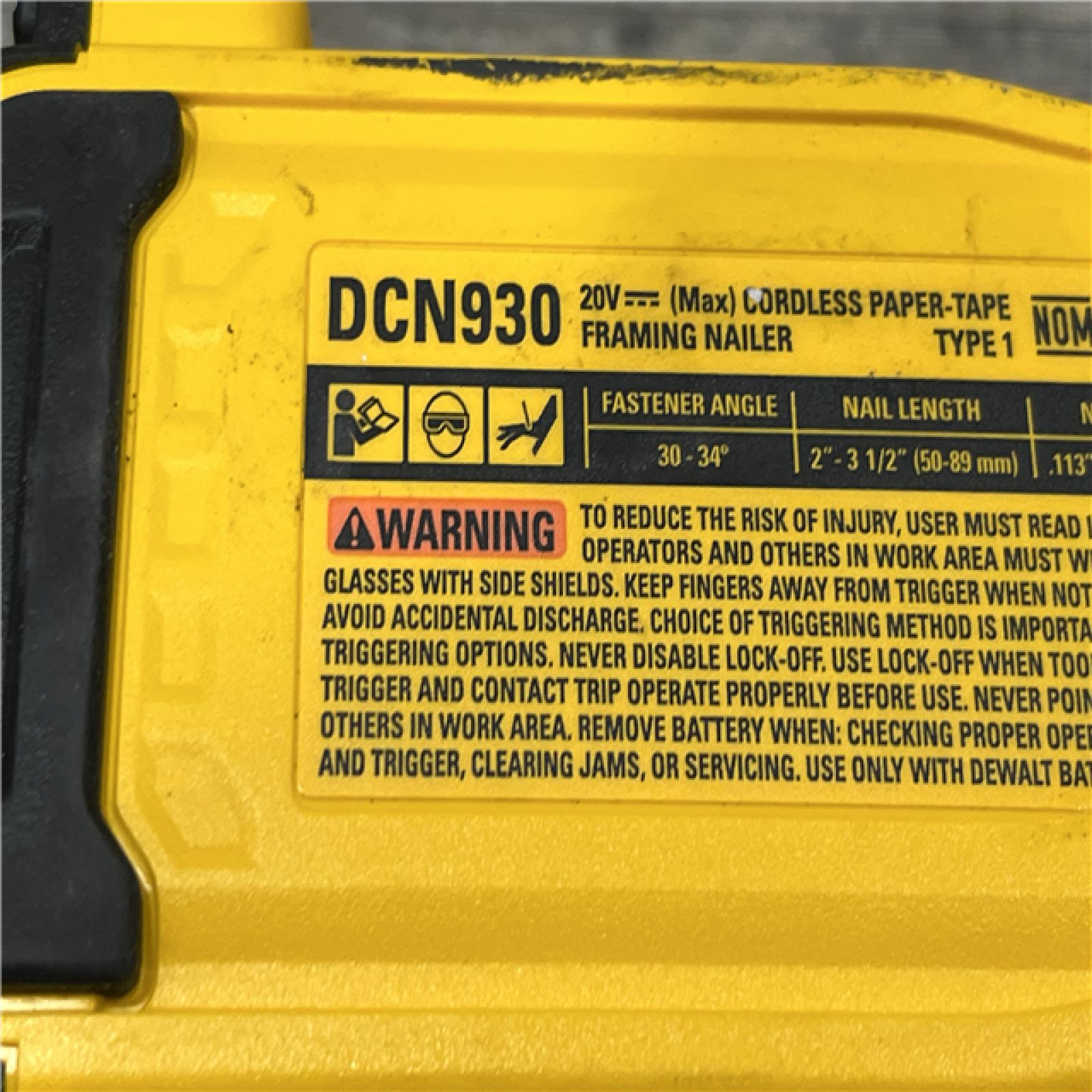 AS-IS DEWALT 20V 30 Degree Cordless Framing Nailer (Tool-Only)