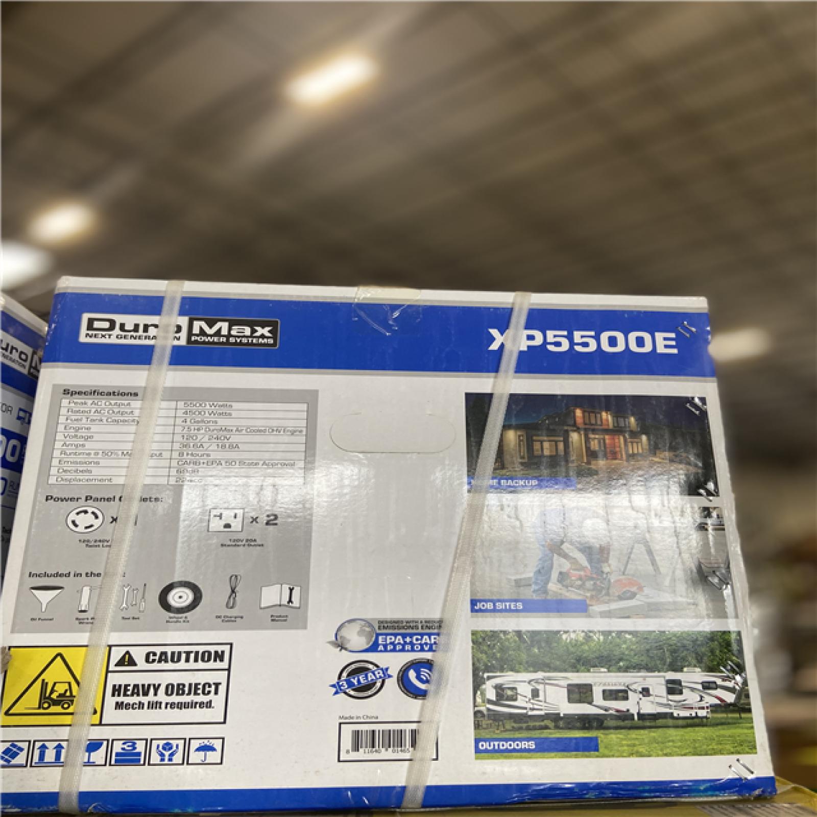 DALLAS LOCATION - DuroMax XP5500E Gas Powered Portable Generator-5500 Watt Electric Start