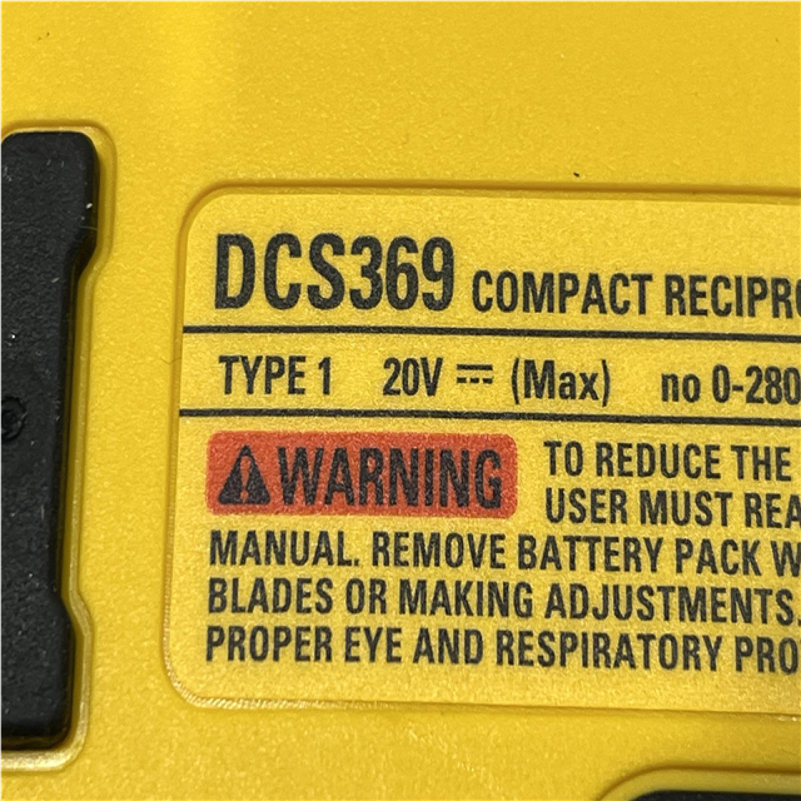 AS-IS DEWALT ATOMIC 20V MAX Cordless Brushless Compact Reciprocating Saw (Tool Only)
