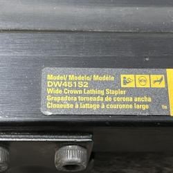 AS-IS DEWALT Corded Pneumatic 16-Gauge 1 in. Crown Lathing Stapler