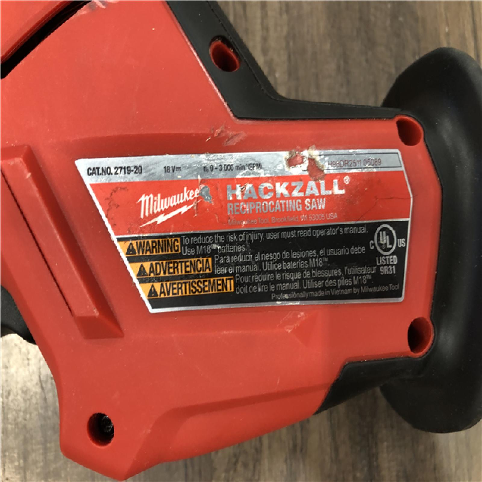 AS-IS Milwaukee  FUEL 18V Lithium-Ion Brushless Cordless HACKZALL Reciprocating Saw (Tool-Only)