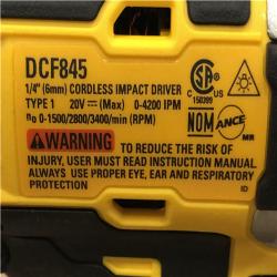 AS-IS DEWALT 20-Volt Maximum XR Cordless Brushless 1/4 in. 3-Speed Impact Driver (Tool-Only)