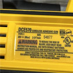 AS-IS DEWALT 20V MAX Cordless 29 oz / 600 ml Adhesive Gun Kit