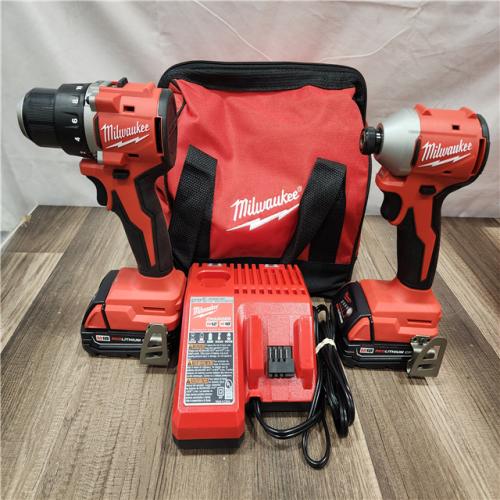 AS-IS- Milwaukee M18 Compact Brushless 2-Tool Combo Kit