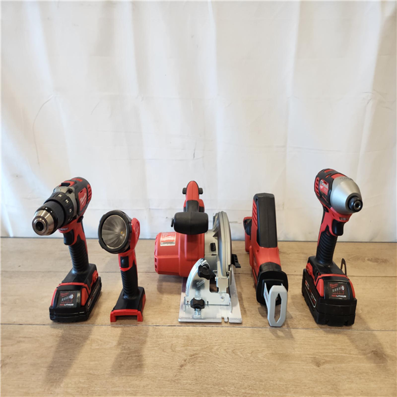 AS-IS- Milwaukee 18V Lithium-Ion Cordless (5-Tool) Combo Kit