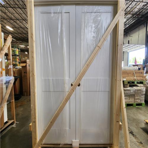 Phoenix Location 2 NEW RESO 60 in. x 80 in. Bi-Parting Solid Core White Primed Composite Double Prehung French Door