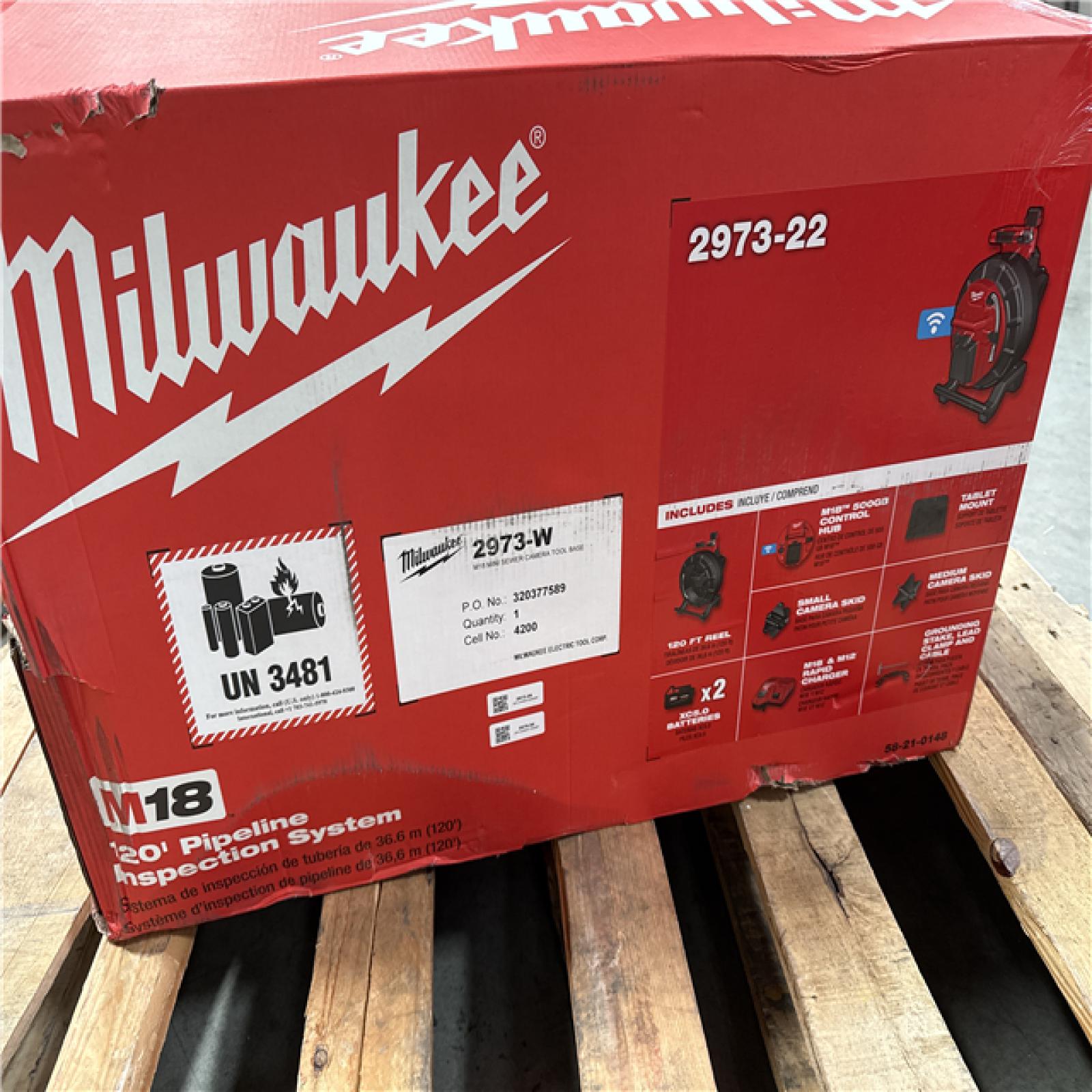 California NEW Milwaukee 120' Pipeline Inspection System, includes (2) Batteries & Charger
