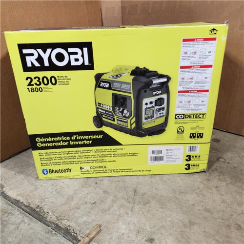 Houston Location - AS-IS RYOBI 2,300-Watt Recoil Start Bluetooth Super Quiet Gasoline Powered Digital Inverter Generator with CO Shutdown Sensor - Appears IN GOOD Condition