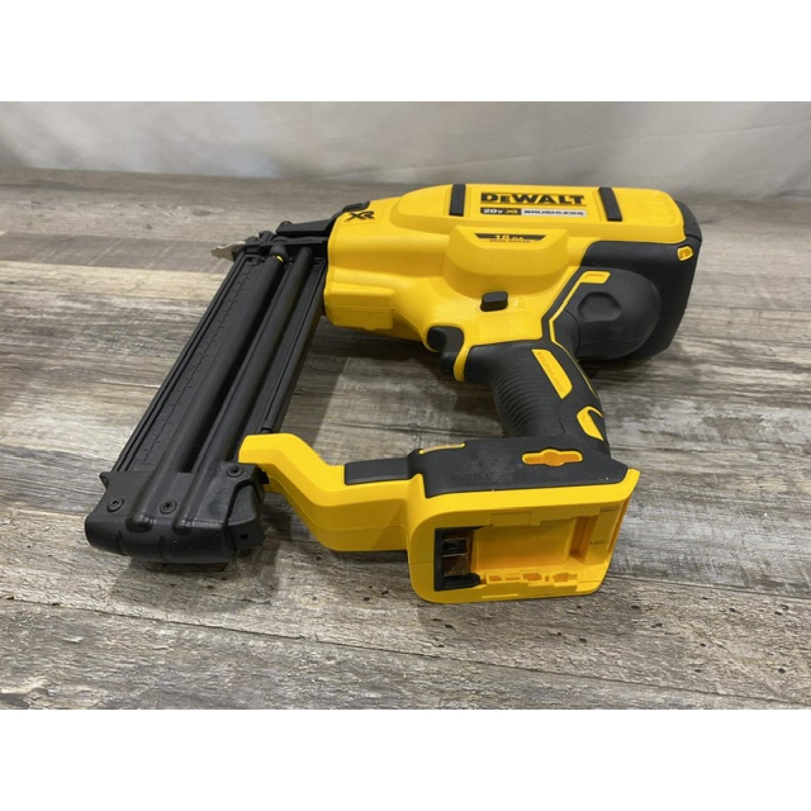 AS-IS DEWALT 20V MAX XR Lithium-Ion Electric Cordless 18-Gauge Brad Nailer (Tool Only)
