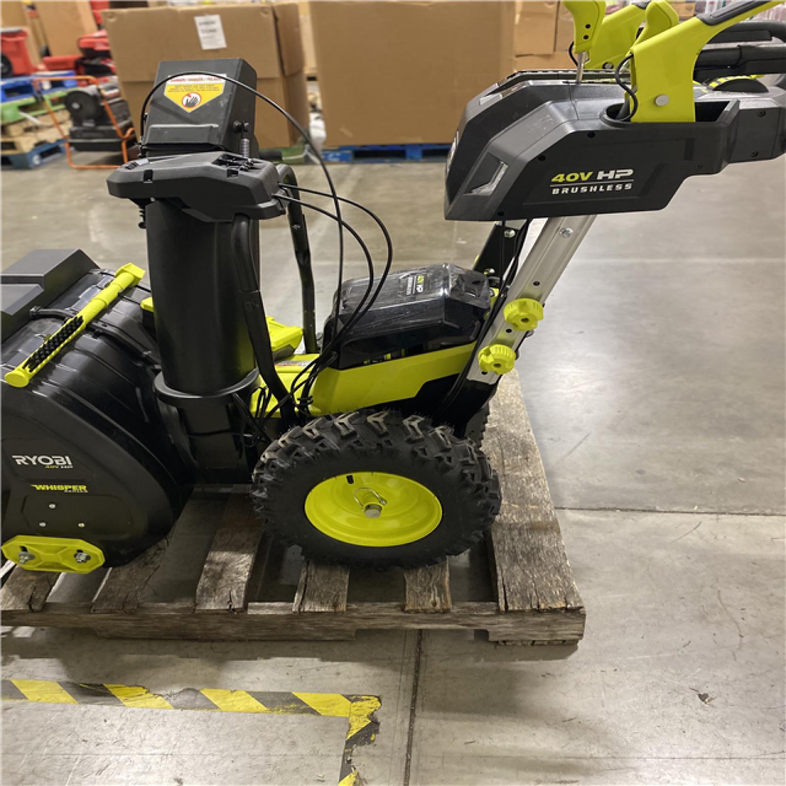Dallas Location - As-Is RYOBI 40V HP Brushless Whisper Series 24 Snow Blower - (4) 6 Ah Batteries & Charger