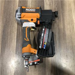 AS-IS RIDGID Pneumatic 15 Deg. 1-3/4 in. Coil Roofing Nailer