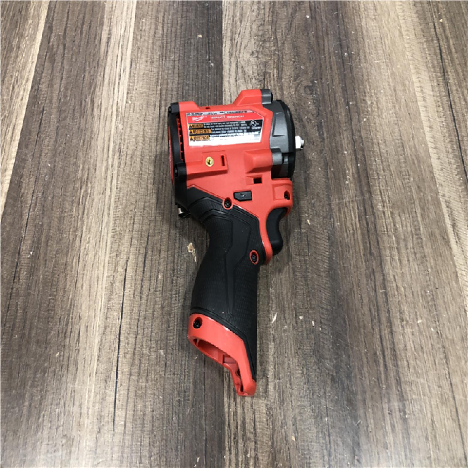 AS-IS Milwaukee FUEL 12V Lithium-Ion Brushless Cordless Stubby 3/8 in. Impact Wrench (Tool-Only)