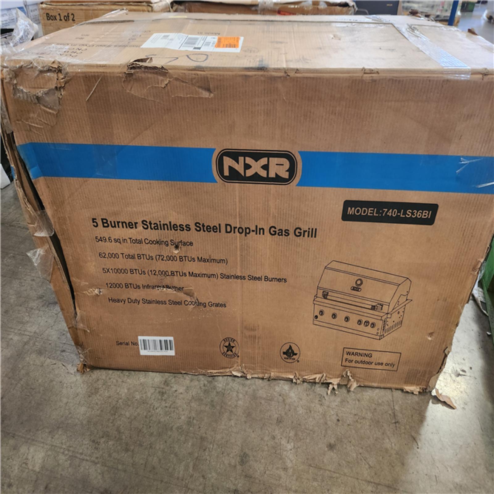 Phoenix LIKE NEW NXR 37 in. 5-Burner Built-In Gas Grill in Stainless Steel with Infrared and Rotisserie Burner