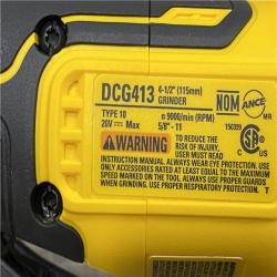 AS-IS DEWALT 20V MAX XR Cordless Brushless 4.5 in. Paddle Switch Small Angle Grinder with Kickback Brake (Tool Only)