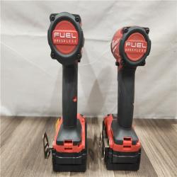 AS-IS- MILWAUKEE FUEL 18V Lithium-Ion Brushless Cordless Hammer Drill and Impact Driver Combo Kit