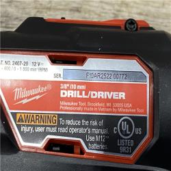 AS-IS Milwaukee 12V Lithium-Ion Cordless Drill Driver/Impact Driver Combo Kit