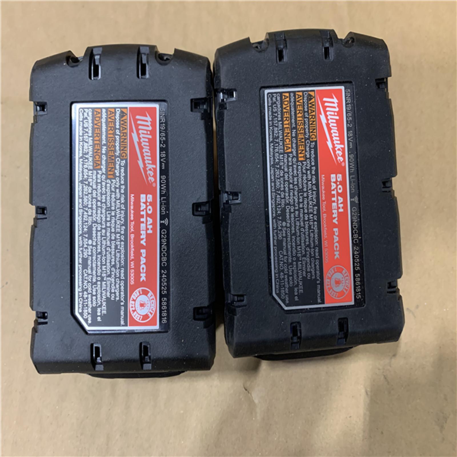 AS-IS - M18 18-Volt Lithium-Ion XC Starter Kit with Two 5.0Ah Batteries and Charger