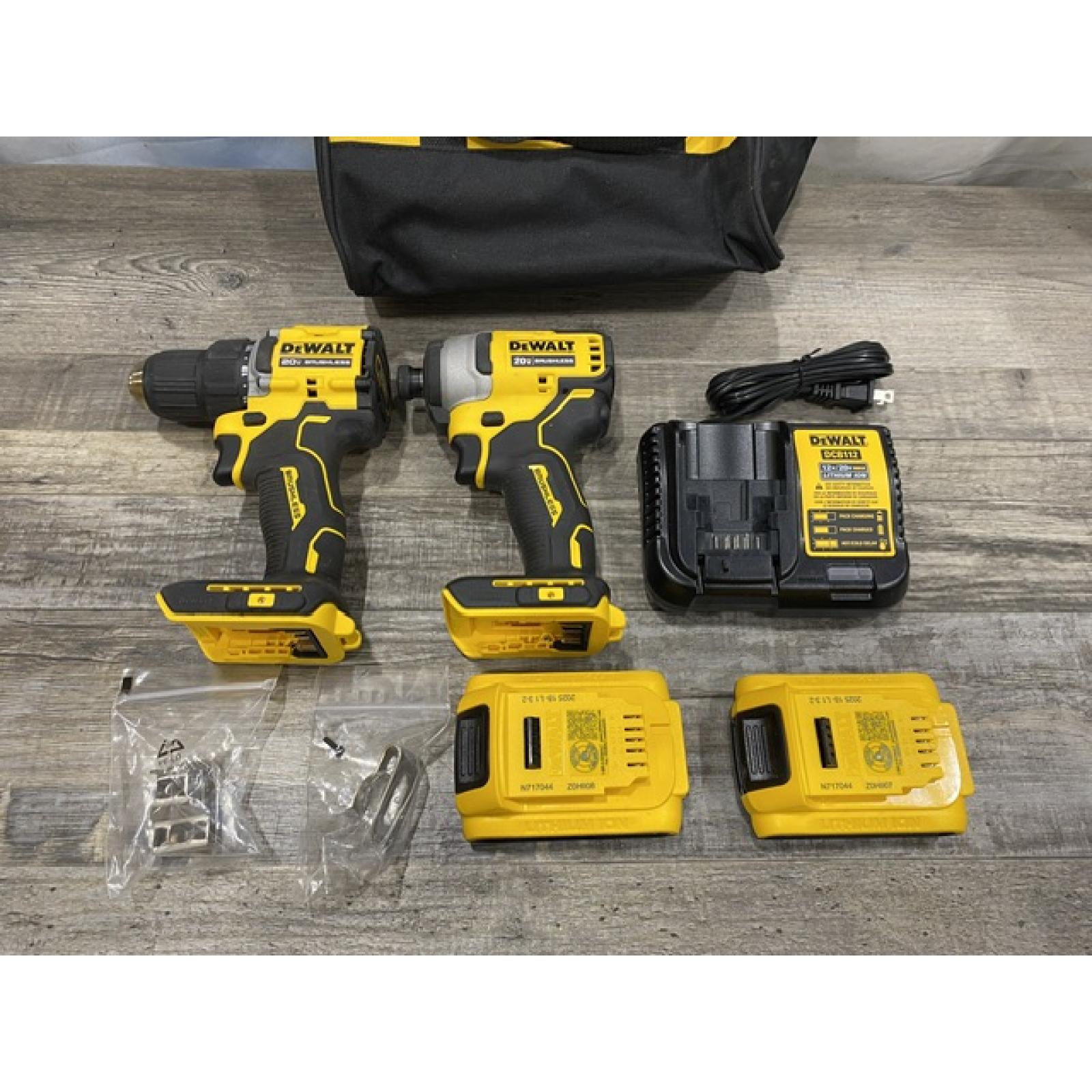 AS-IS DEWALT ATOMIC 20-Volt MAX Lithium-Ion Cordless (2-Tool) Combo Kit