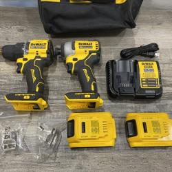 AS-IS DEWALT ATOMIC 20-Volt MAX Lithium-Ion Cordless (2-Tool) Combo Kit