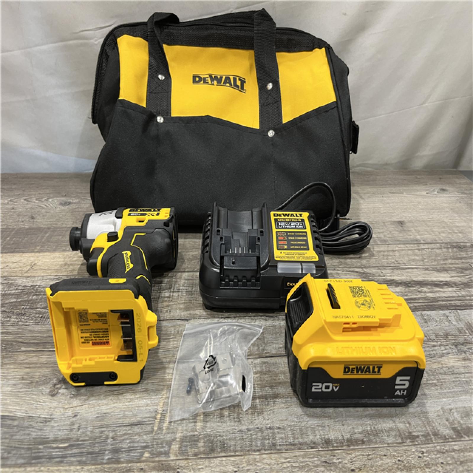 AS-IS DEWALT 20-Volt Maximum XR Lithium-Ion Cordless Brushless 1/4 in. 3-Speed Impact Driver Kit