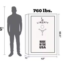 DALLAS LOCATION - LIBERTY SAFE Federal 48-Gun 75-Min fire rating EMP E-Lock  60.5 in. H x 42 in. W x 22 in. D  Gray Marble Gun Safe