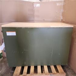 Phoenix Husky Heavy Duty 61 in. W x 23 in. D 15-Drawer Matte Army Green Mobile Workbench Cabinet with Solid Wood Top