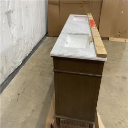 Houston Location - AS-IS home improvement pallet MARBLE TOP SINK 72X34X22