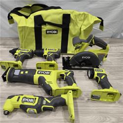 LIKE NEW! - RYOBI ONE+ 18V Cordless 6-Tool Combo Kit