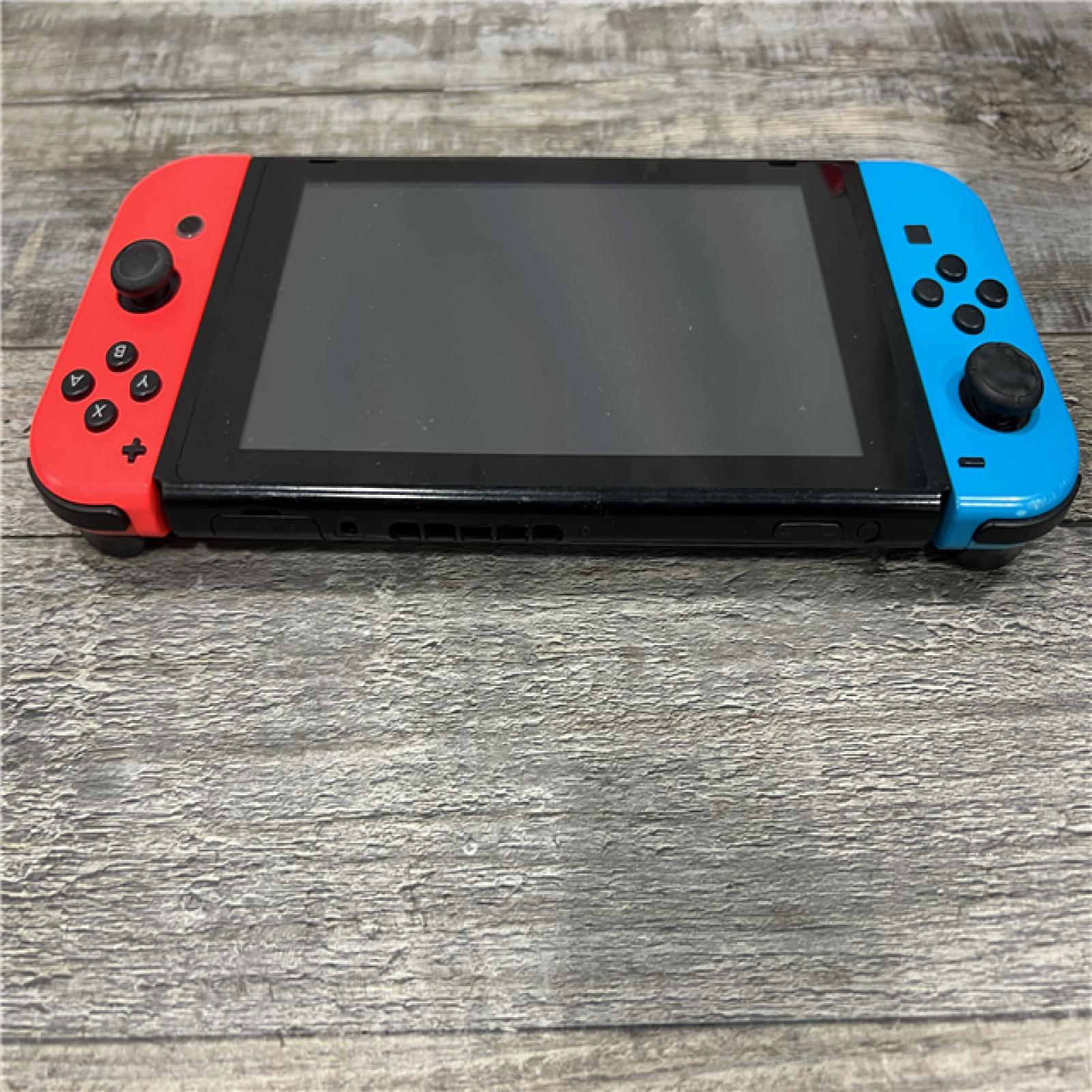 AS-IS Nintendo Switch with Neon Blue and Neon Red Joy-Con
