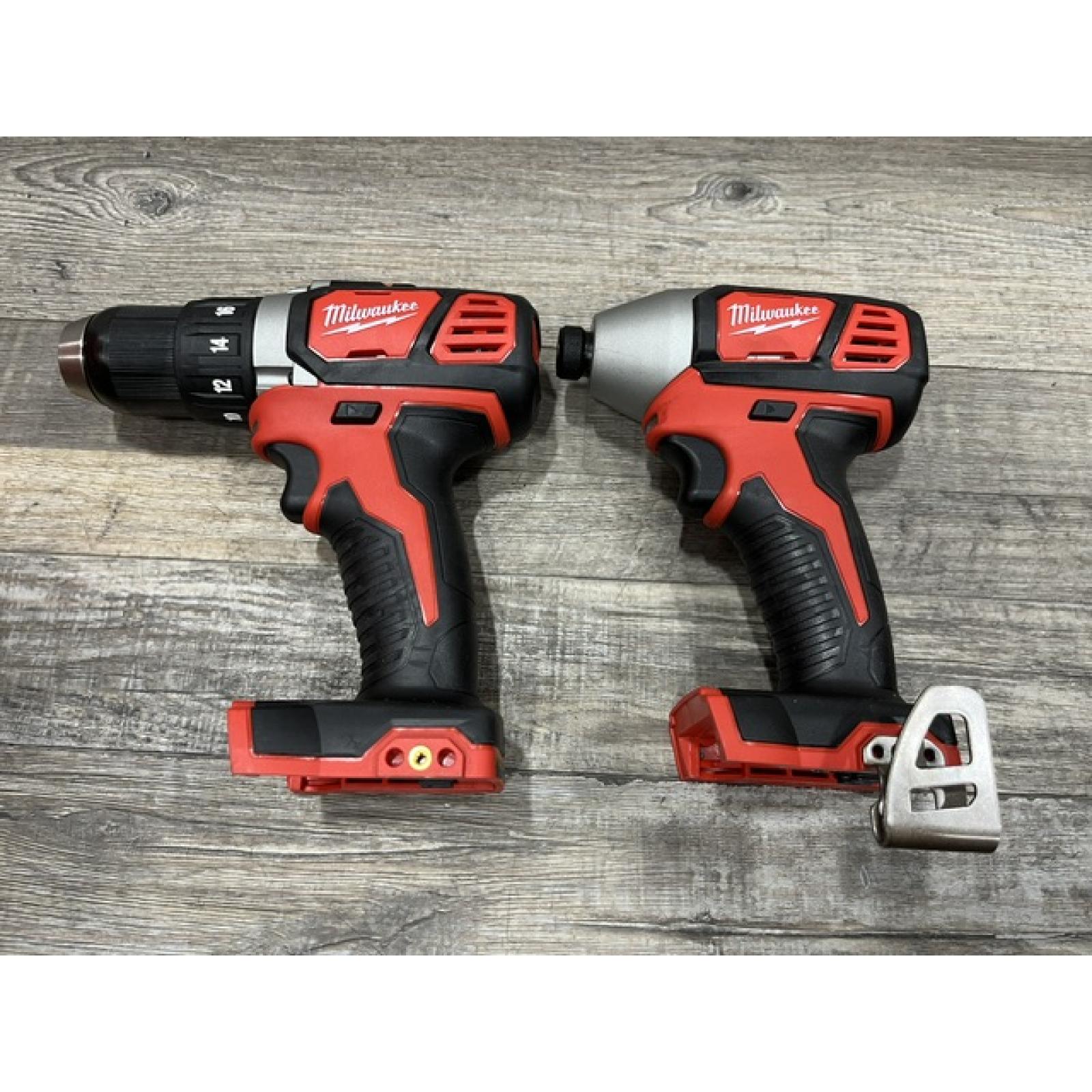 AS-IS Milwaukee 18V Lithium-Ion Cordless Drill Driver/Impact Driver Combo Kit