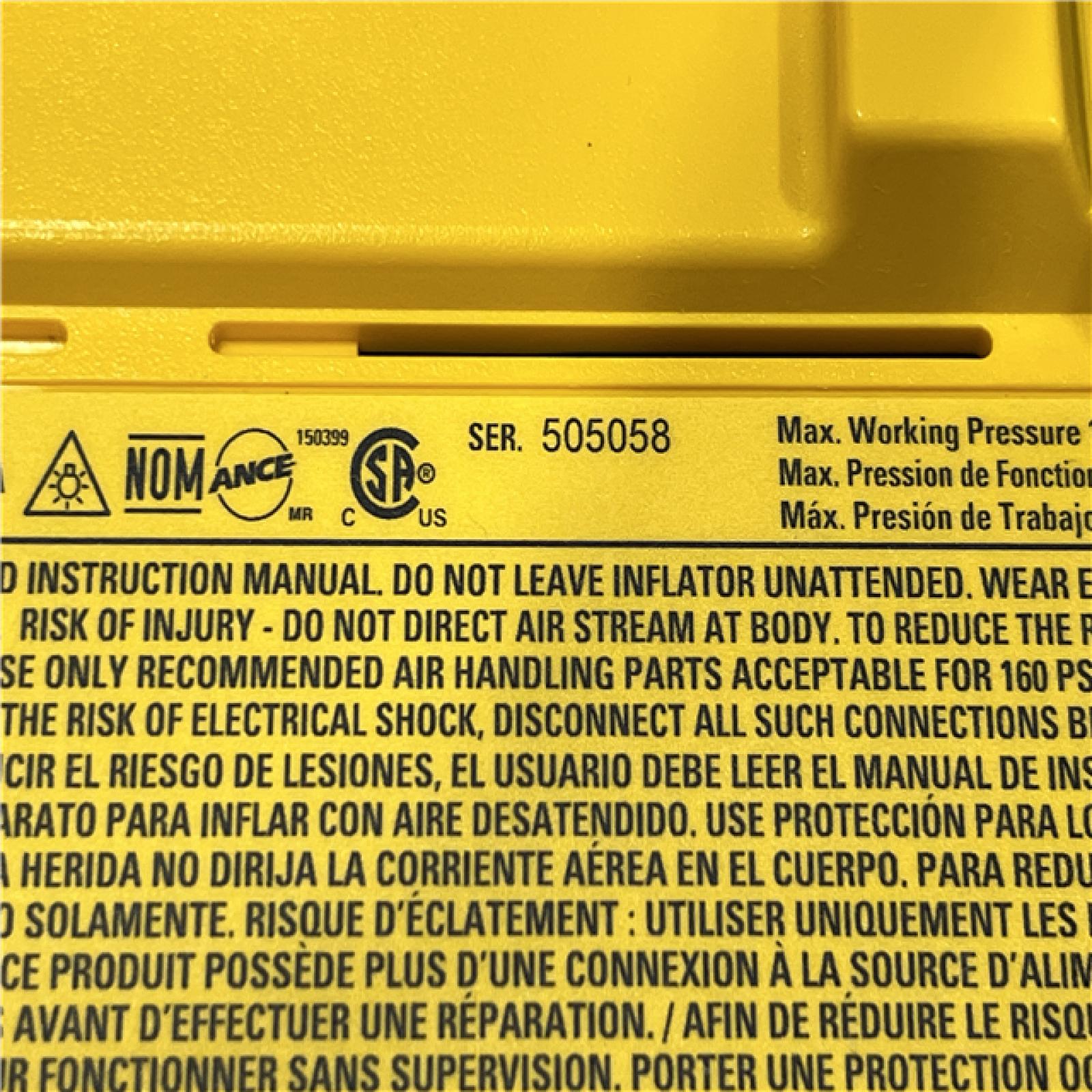 AS-IS DEWALT 20V MAX Cordless Electric Portable Inflator (Tool Only)
