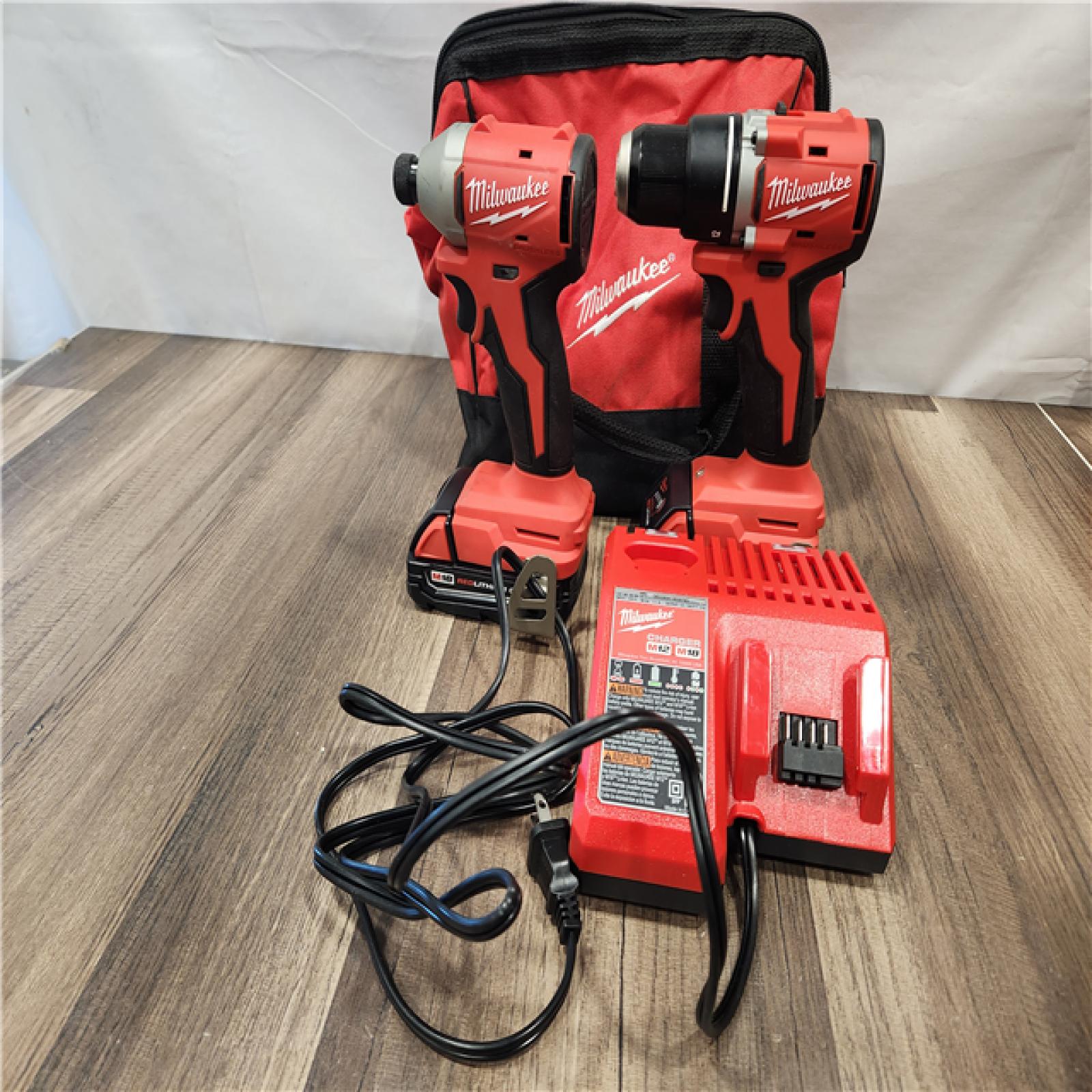 AS-IS- Milwaukee M18 Compact Brushless 2-Tool Combo Kit