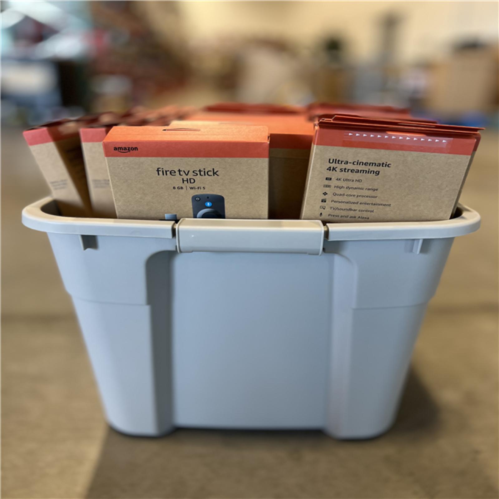 DALLAS LOCATION- Amazon Fire TV Stick 4K streaming device  includes support for Wi-Fi 6  Dolby Vision/Atmos  free & live TV -(144 UNITS)