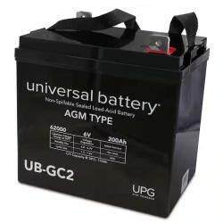 DALLAS LOCATION- NEW!- UPG 6-Volt 200 Ah L5 Terminal Sealed Lead Acid (SLA) AGM Rechargeable Battery