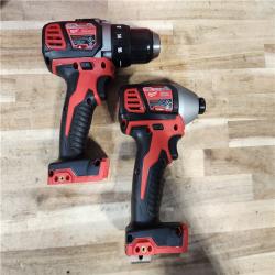 HOUSTON LOCATION - AS-IS Milwaukee M18 18V Lithium-Ion Cordless Drill Driver/Impact Driver Combo Kit