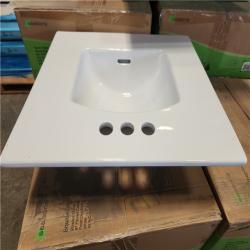 Phoenix Location NEW Seasons Square Drop-in Sink Vitreous China 4 Faucet Center Front Overflow White ADA Compliant Pallet  (19 Sinks) (Sealed)