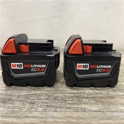 AS-IS Milwaukee 18-Volt Lithium-Ion XC Starter Kit with Two 5.0Ah Batteries and Charger