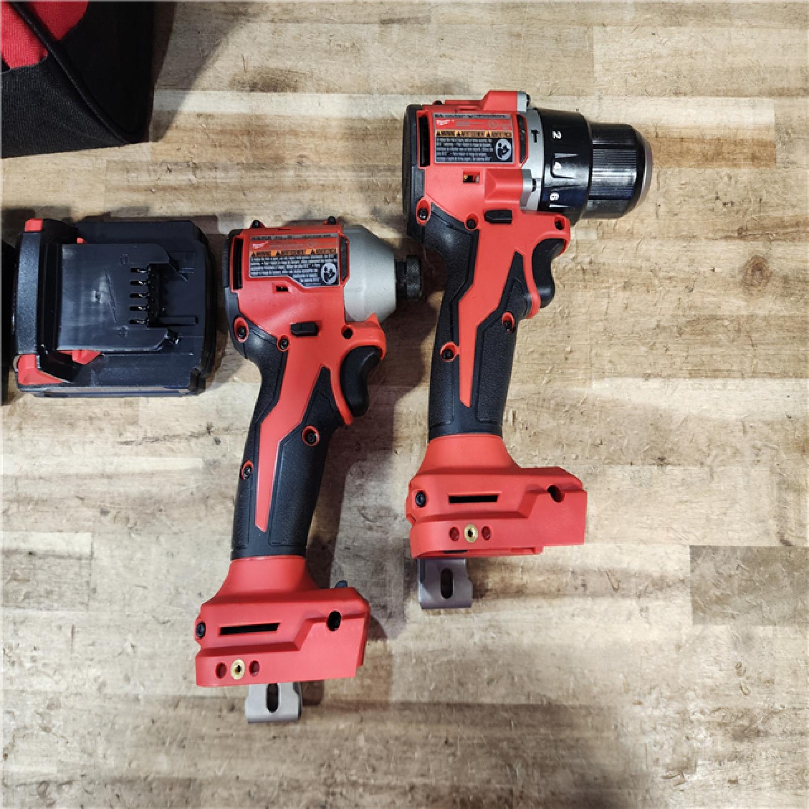 HOUSTON LOCATION - AS - IS Milwaukee 18-Volt Lithium-Ion Brushless Cordless Compact Hammer Drill/Impact Combo Kit
