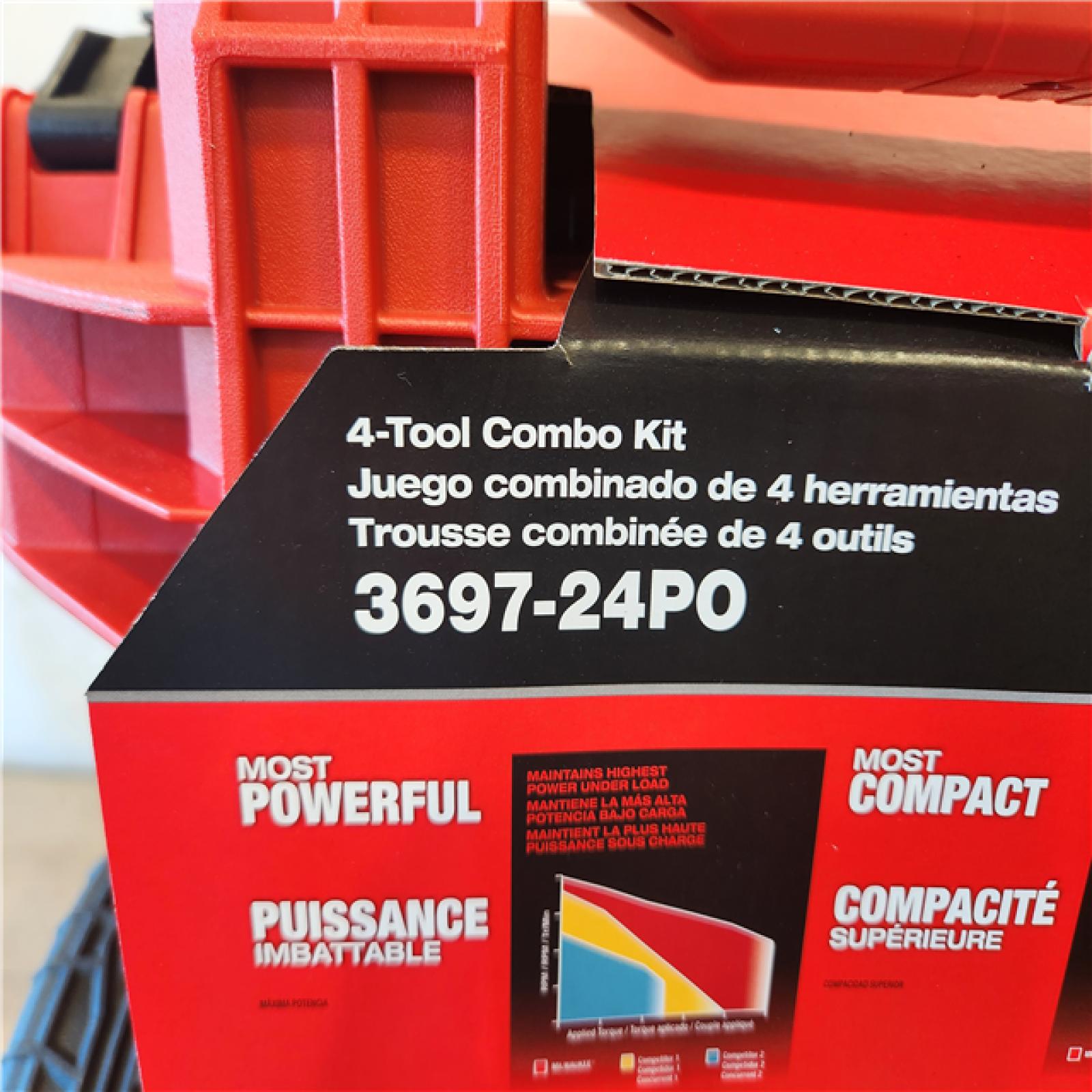 AS-IS- Milwaukee FUEL18-Volt Lithium-Ion Cordless (4-Tool) Combo Kit