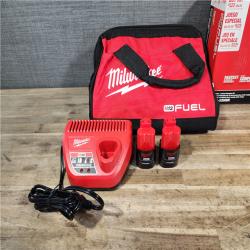 HOUSTON LOCATION - AS-IS Milwaukee FUEL 12V Lithium-Ion Cordless 3/8 in. Ratchet and 1/4 in. Impact Driver Kit
