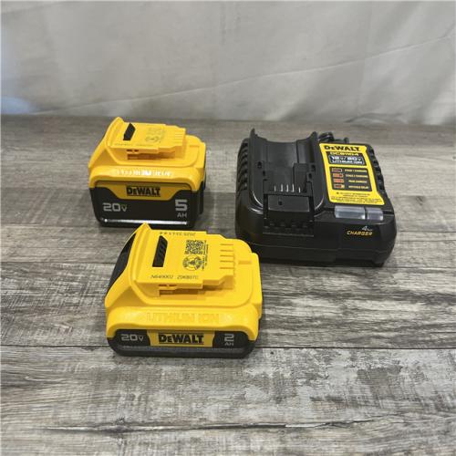 AS-IS DEWALT 20V MAX Lithium-Ion Battery Kit with 5.0Ah and 2.0Ah Battery and Charger