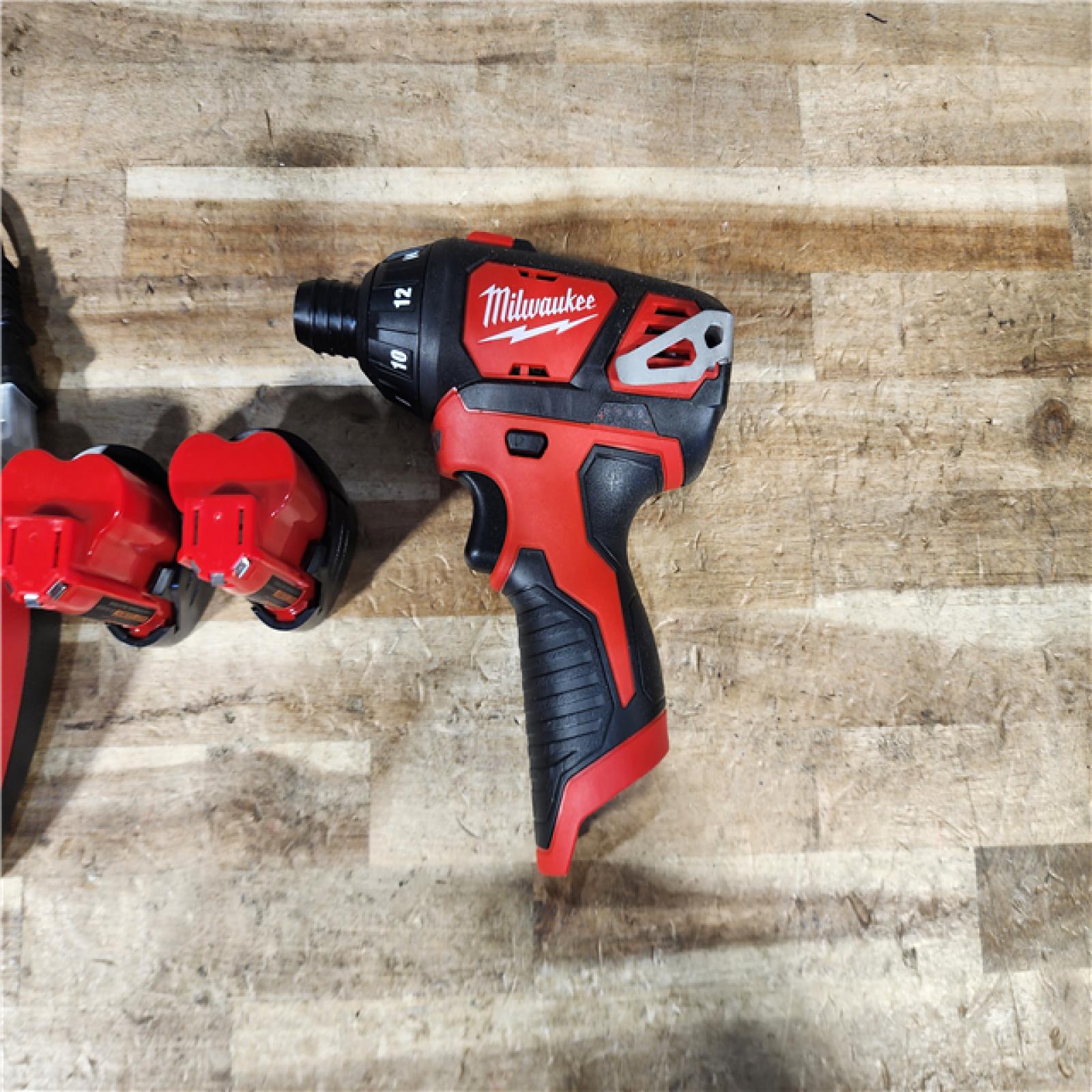 HOUSTON LOCATION - AS - IS Milwaukee 12V Lithium-Ion Cordless 1/4 in. Hex Screwdriver Kit