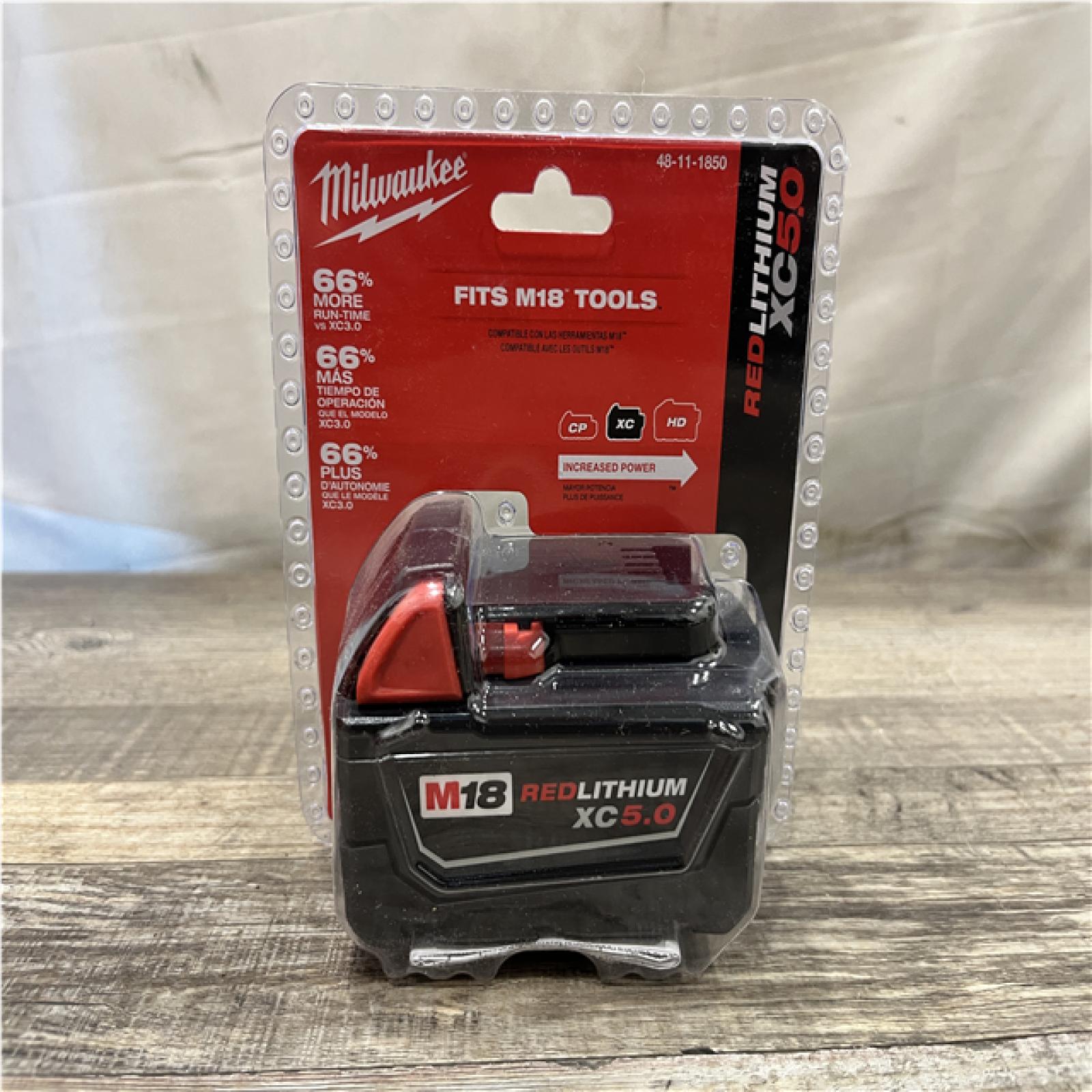 NEW - Milwaukee 18-Volt 5.0 Ah Lithium-Ion XC Extended Capacity Battery Pack